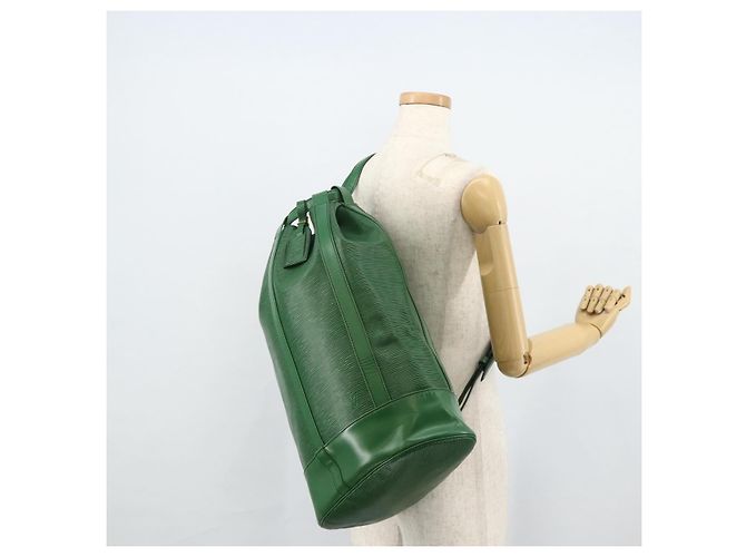 Borsa a Spalla LOUIS VUITTON Epi Randonnee GM Verde M43084 LV Auth 177520 - vista 22