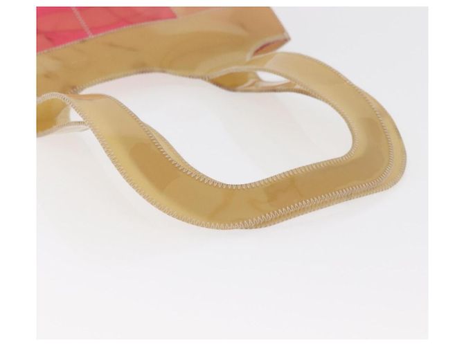 Borsa Tote CHANEL Choco Bar in vinile beige CC Auth 178201 - vista 7