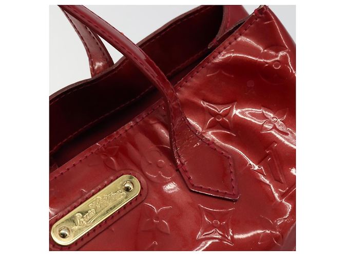 LOUIS VUITTON Borsa Monogram Vernis Wilshire PM Pomme D'amour M93642 Auth 177241 Rosso - vista 10
