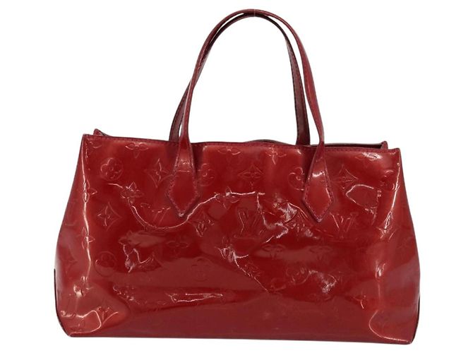 LOUIS VUITTON Borsa Monogram Vernis Wilshire PM Pomme D'amour M93642 Auth 177241 Rosso - vista 2