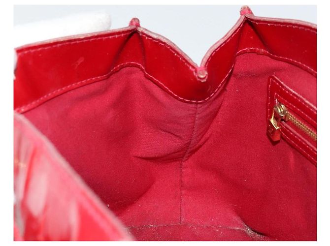 LOUIS VUITTON Borsa Monogram Vernis Wilshire PM Pomme D'amour M93642 Auth 177241 Rosso - vista 21