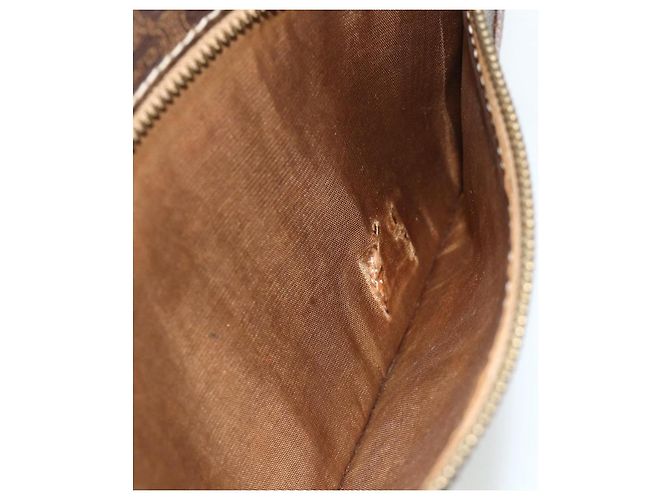 Céline CELINE Macadam Canvas Schultertasche PVC Leder Braun Gold Auth bs34803 Golden - Ansicht 11