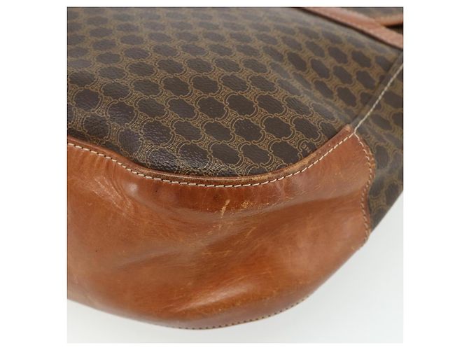 Céline CELINE Macadam Canvas Schultertasche PVC Leder Braun Gold Auth bs34803 Golden - Ansicht 17