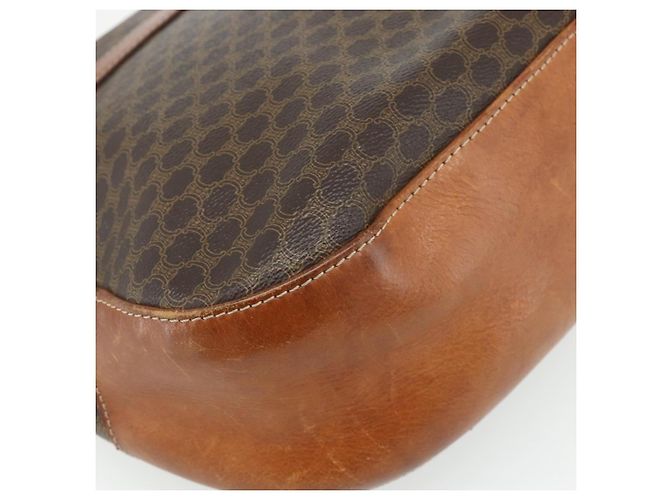 Céline CELINE Macadam Canvas Schultertasche PVC Leder Braun Gold Auth bs34803 Golden - Ansicht 18