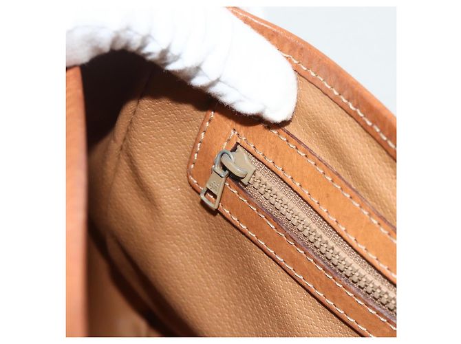 Céline CELINE Macadam Canvas Schultertasche PVC Leder Braun Gold Auth bs34803 Golden - Ansicht 23