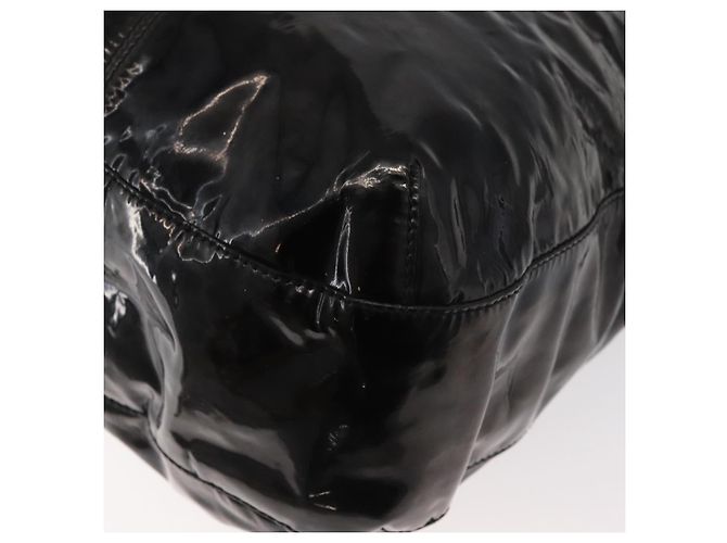 Borsa a tracolla CARTIER in pelle verniciata marrone argento Auth bs34832A - vista 14