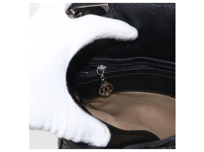 Borsa a tracolla CARTIER in pelle verniciata marrone argento Auth bs34832A - vista 22