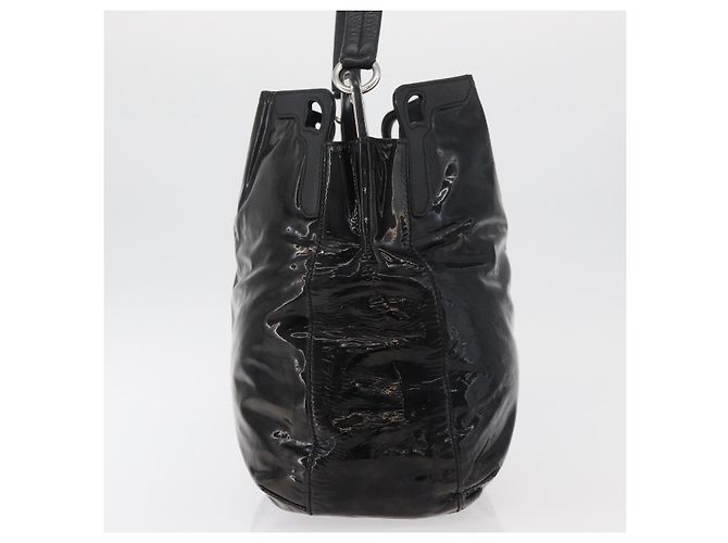 Borsa a tracolla CARTIER in pelle verniciata marrone argento Auth bs34832A - vista 3