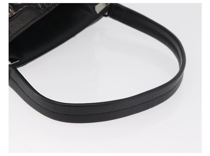 Borsa a tracolla CARTIER in pelle verniciata marrone argento Auth bs34832A - vista 7