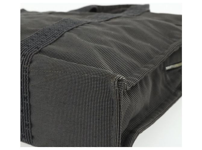 Hermès HERMES Her Line MM Handtasche Canvas Grau Silber Authentisch 178570 Braun - Ansicht 15