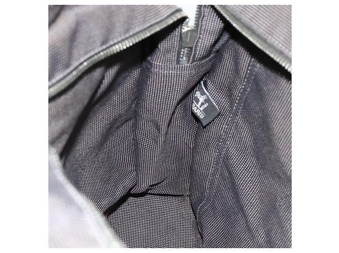 Hermès HERMES Her Line MM Handtasche Canvas Grau Silber Authentisch 178570 Braun - Ansicht 19