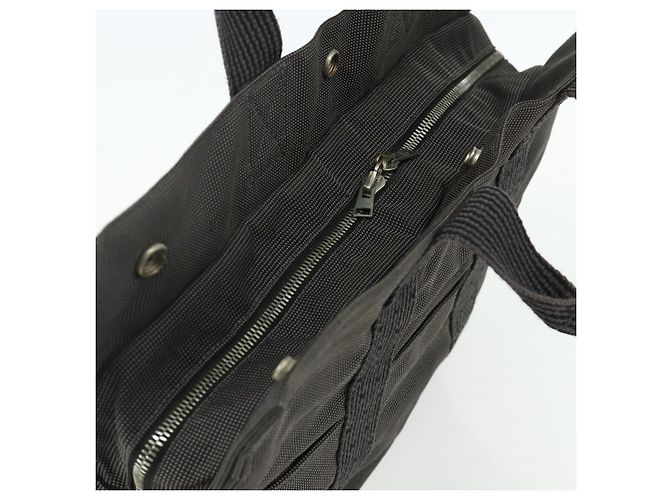 Hermès HERMES Her Line MM Handtasche Canvas Grau Silber Authentisch 178570 Braun - Ansicht 6