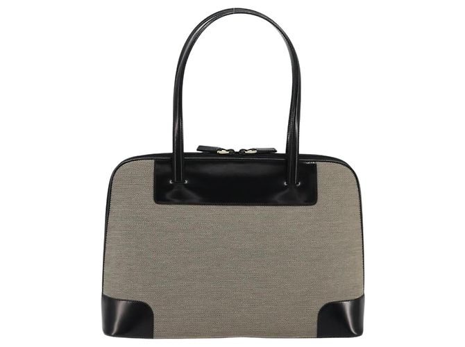 GUCCI Tote Bag Canvas Leather Beige Gold 002 1122 3444 Auth 177565 Golden - view 2