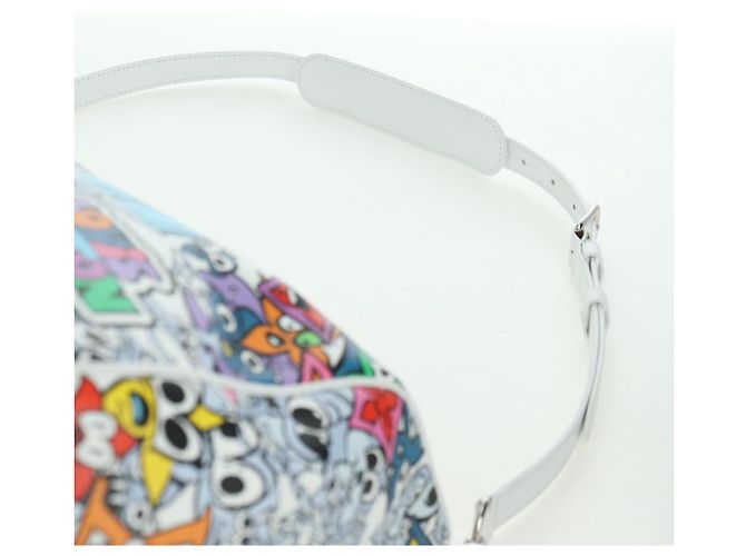 LOUIS VUITTON Monogram Comics Keepall Bandouliere 50 Borsa M21863 Auth 177344SAM Bianco - vista 17