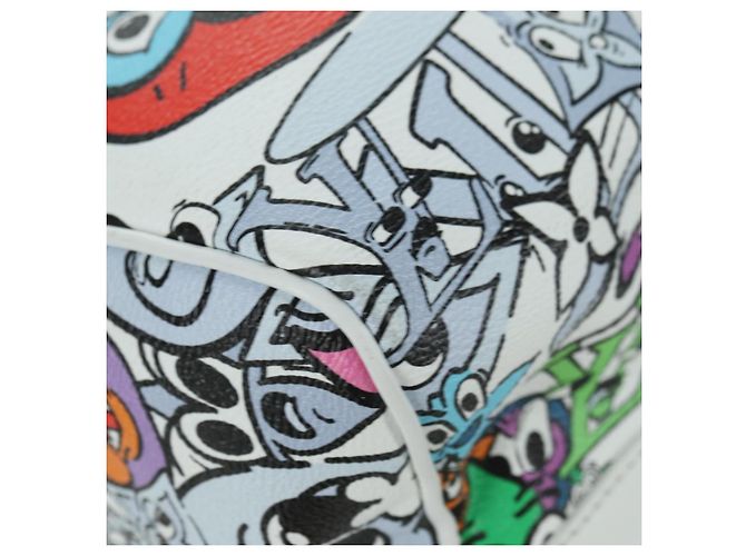 LOUIS VUITTON Monogram Comics Keepall Bandouliere 50 Borsa M21863 Auth 177344SAM Bianco - vista 18