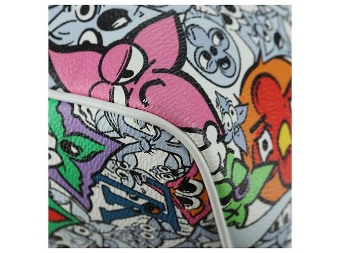 LOUIS VUITTON Monogram Comics Keepall Bandouliere 50 Borsa M21863 Auth 177344SAM Bianco - vista 20