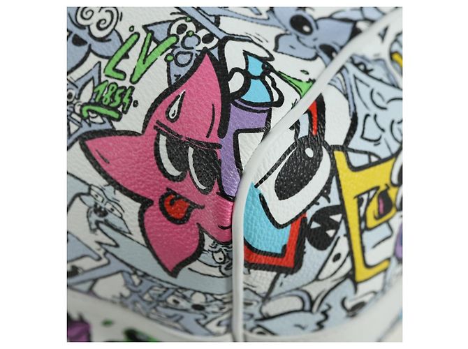 LOUIS VUITTON Monogram Comics Keepall Bandouliere 50 Borsa M21863 Auth 177344SAM Bianco - vista 21