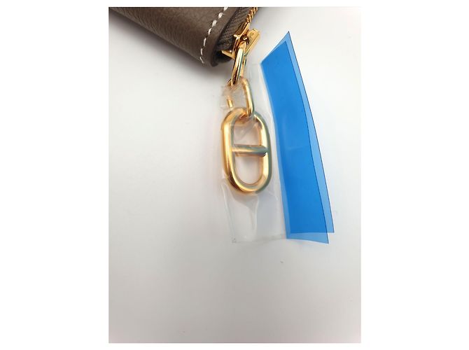 Hermès Zipengo Compact Chaine D'Ancre Kartenetui Evercolor Etoupe Beige Hellbraun - Ansicht 3