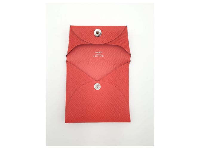 Hermès Bastia Monedero Epsom Rouge Tomate Rose Jaipur Rosa Roja - vista 2