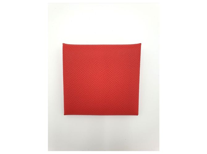 Hermès Bastia Monedero Epsom Rouge Tomate Rose Jaipur Rosa Roja - vista 3