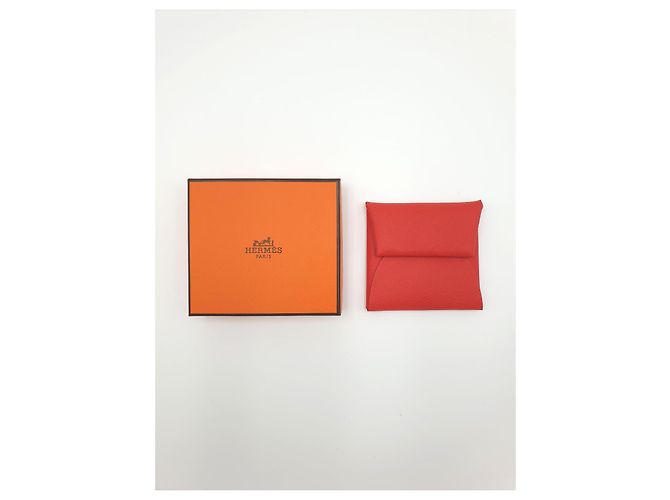 Hermès Bastia Monedero Epsom Rouge Tomate Rose Jaipur Rosa Roja - vista 4