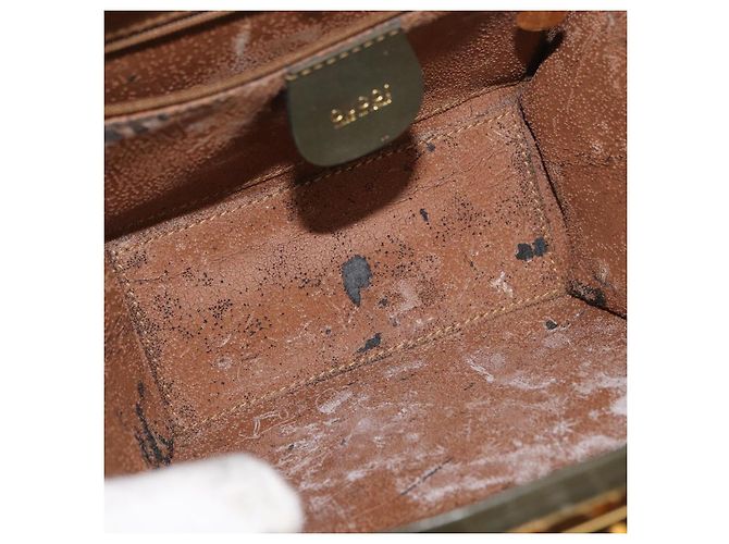 Borsa GUCCI in pelle 2way Khaki Gold Auth 178640 D'oro Cachi - vista 10