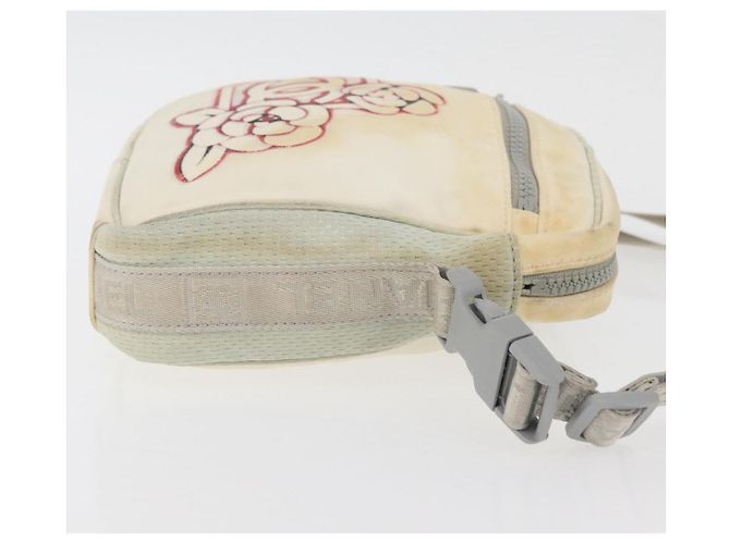 Borsa a tracolla CHANEL Sports Line Nylon Bianco Argento CC Auth bs34864 - vista 3