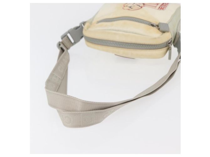Borsa a tracolla CHANEL Sports Line Nylon Bianco Argento CC Auth bs34864 - vista 7