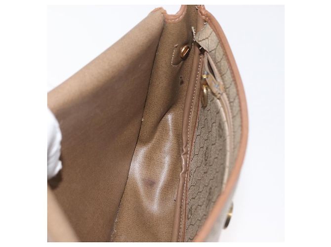 Christian Dior Honeycomb Canvas Schultertasche PVC Beige Gold Auth bs35012 Golden - Ansicht 19