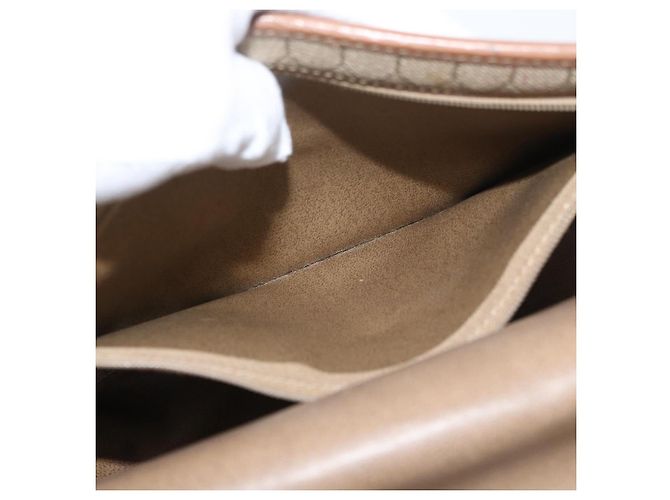 Christian Dior Honeycomb Canvas Schultertasche PVC Beige Gold Auth bs35012 Golden - Ansicht 22
