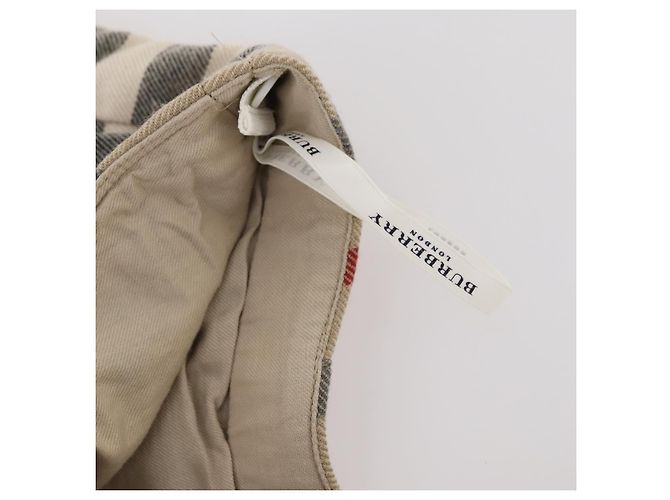 Falda BURBERRY Nova Check de algodón Beige Auth 175668A - vista 12