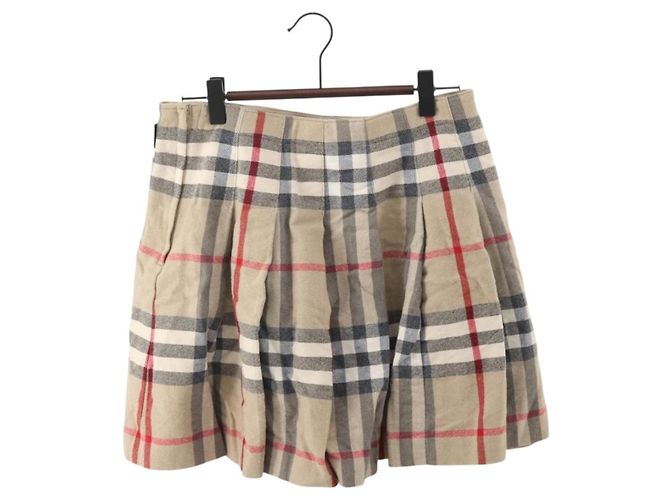 Falda BURBERRY Nova Check de algodón Beige Auth 175668A - vista 2