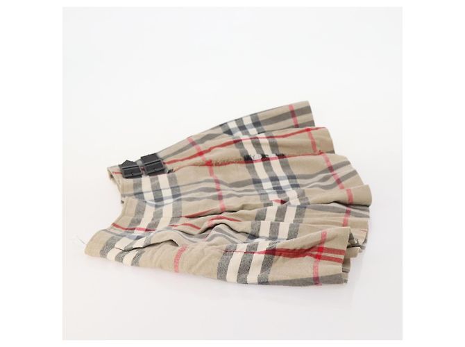 Falda BURBERRY Nova Check de algodón Beige Auth 175668A - vista 4
