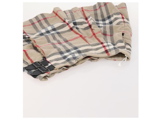 Falda BURBERRY Nova Check de algodón Beige Auth 175668A - vista 5