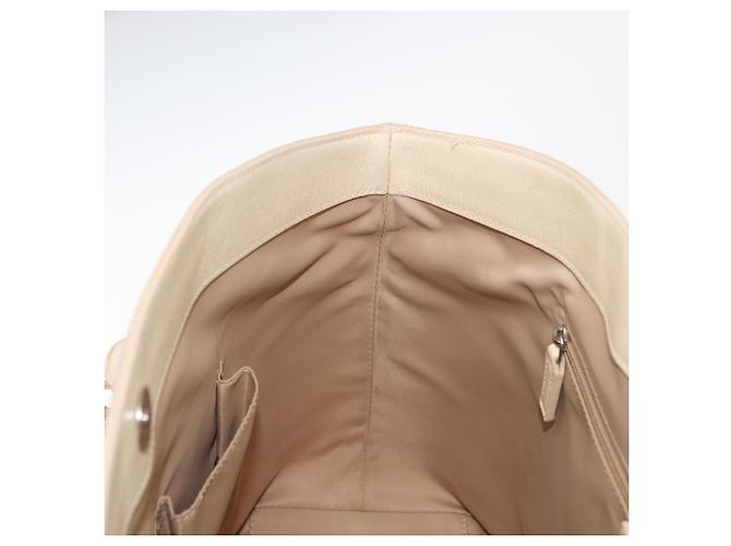 Bolso Tote Christian Dior Trotter Canvas Beige Plata Auth 179002A - vista 20