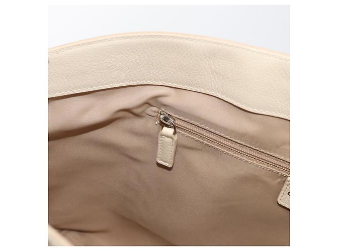 Bolso Tote Christian Dior Trotter Canvas Beige Plata Auth 179002A - vista 21