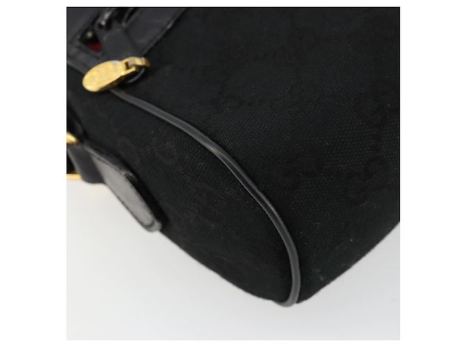 Borsa a tracolla GUCCI GG Canvas Web Sherry Line Nera Rossa Verde Auth 178590A Nero Rosso - vista 14
