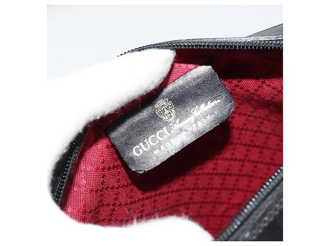 Borsa a tracolla GUCCI GG Canvas Web Sherry Line Nera Rossa Verde Auth 178590A Nero Rosso - vista 18