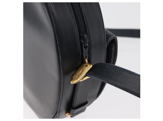 Borsa a Spalla CARTIER in Pelle Blu Navy e Oro Auth bs34907 D'oro - vista 10