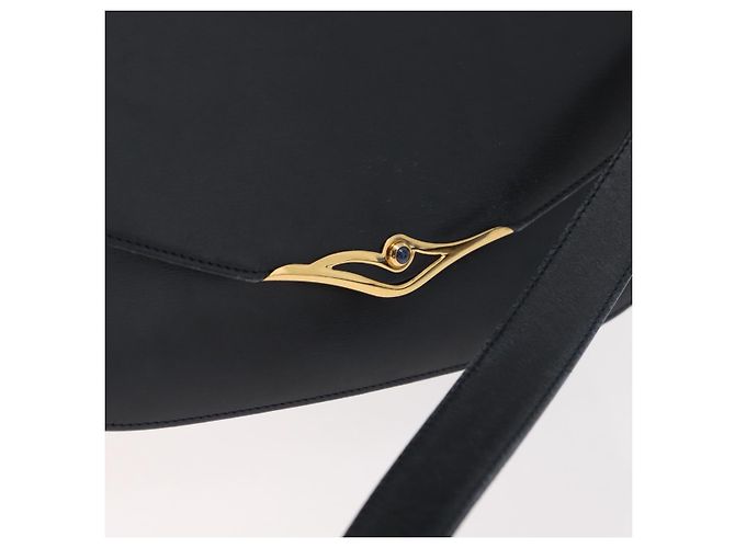 Borsa a Spalla CARTIER in Pelle Blu Navy e Oro Auth bs34907 D'oro - vista 17