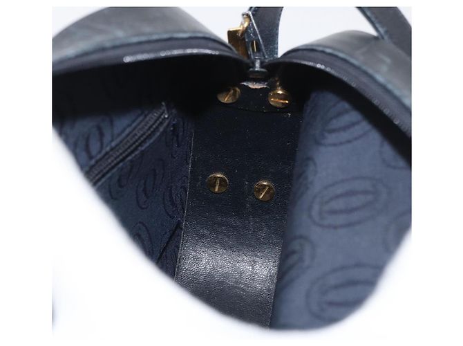 Borsa a Spalla CARTIER in Pelle Blu Navy e Oro Auth bs34907 D'oro - vista 18