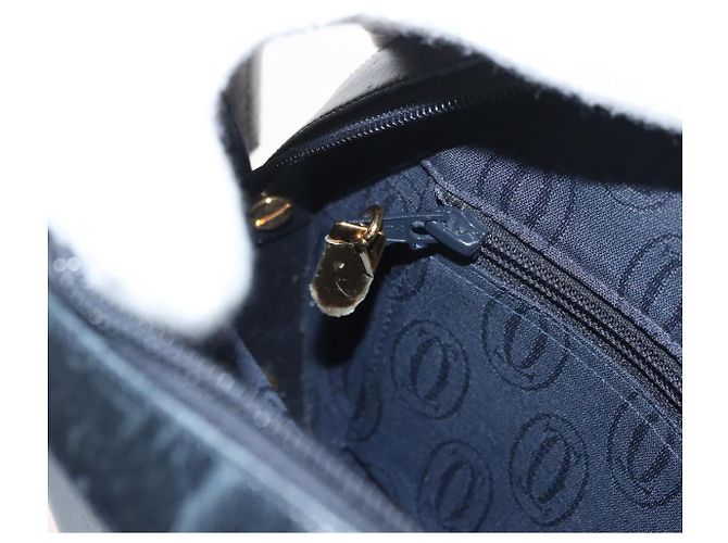 Borsa a Spalla CARTIER in Pelle Blu Navy e Oro Auth bs34907 D'oro - vista 20