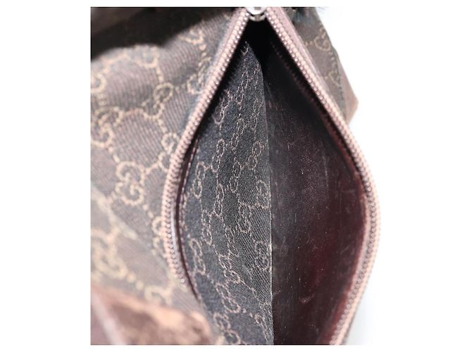 Borsa Tote GUCCI GG Canvas Marrone Argento 28892 Auth 177516 - vista 12