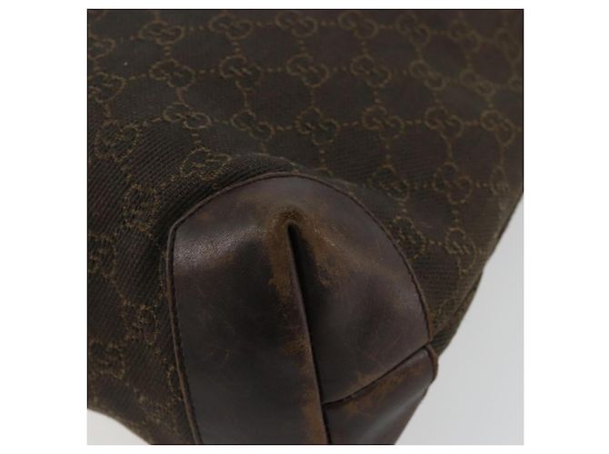 Borsa Tote GUCCI GG Canvas Marrone Argento 28892 Auth 177516 - vista 15
