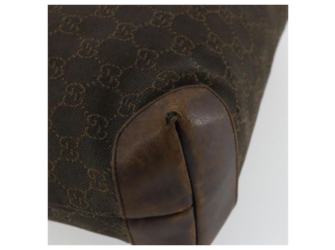 Borsa Tote GUCCI GG Canvas Marrone Argento 28892 Auth 177516 - vista 16