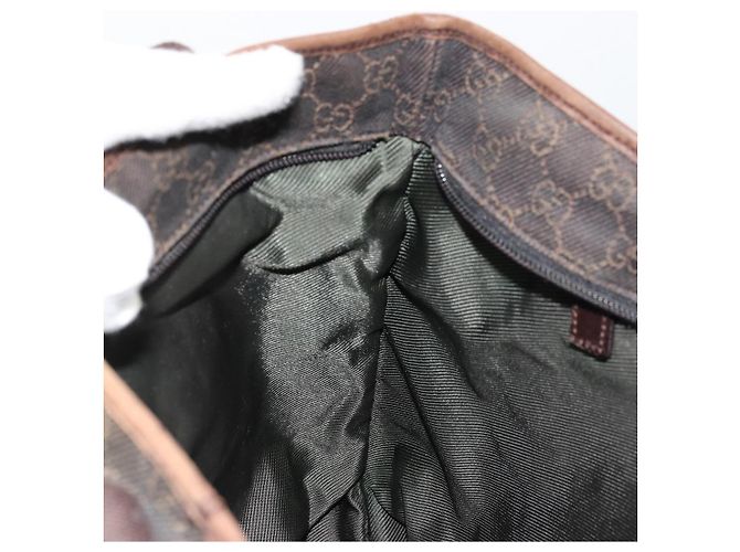 Borsa Tote GUCCI GG Canvas Marrone Argento 28892 Auth 177516 - vista 19