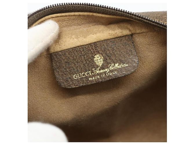 Sac GUCCI GG Supreme Web Sherry Line en PVC Beige Or 904 02 004 Auth 178513 Doré - vue 17