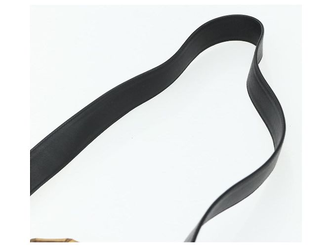 Borsa a Spalla GUCCI Bamboo in Pelle 2way Nero Oro 001 3444 1638 Auth bs34925 D'oro - vista 14