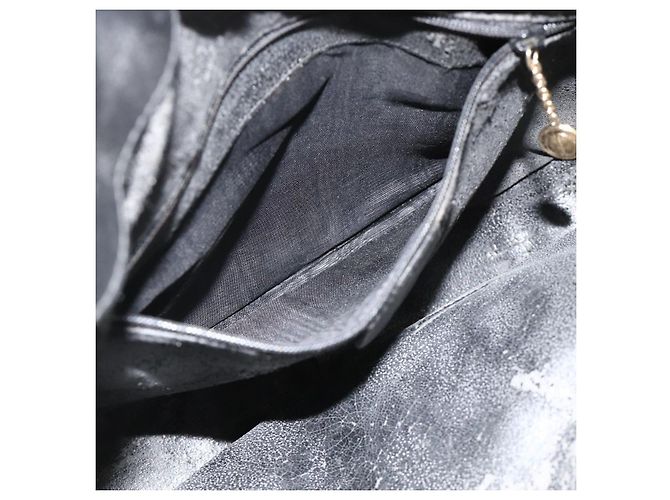 Borsa a Spalla GUCCI Bamboo in Pelle 2way Nero Oro 001 3444 1638 Auth bs34925 D'oro - vista 22