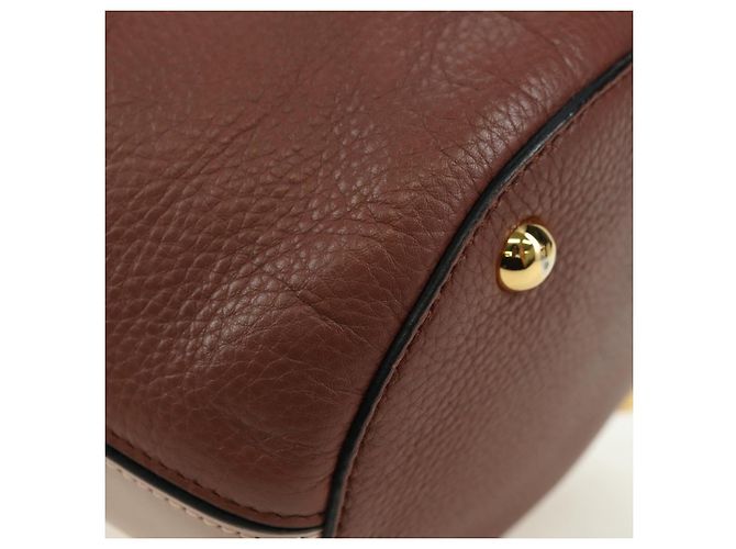 Autre Marque Borsa a mano MARNI Panniers in pelle 2way Beige Gold Auth 178605V - vista 15